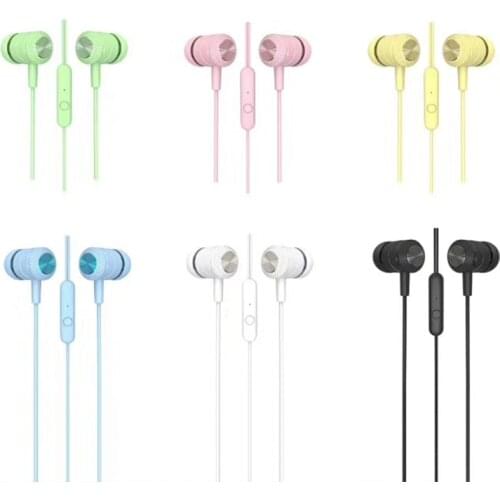 1.2m Wired Length Earphones with 3.5mm/0.14in Headphone Plugs Earbuds Stereo Bass Sound Systems Noise Cancel Small Kits