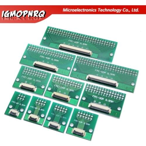 FPC/FFC flat cable transfer plate is directly inserted DIY 0.5mm spacing connector 6P/8P/10P/20P/30P/40P/60P