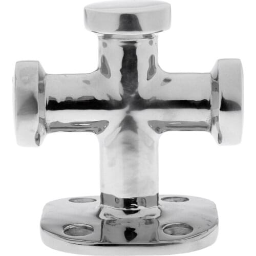 Polished Stainless Steel Boat Single Bollard Post Cleat Deck Hardware