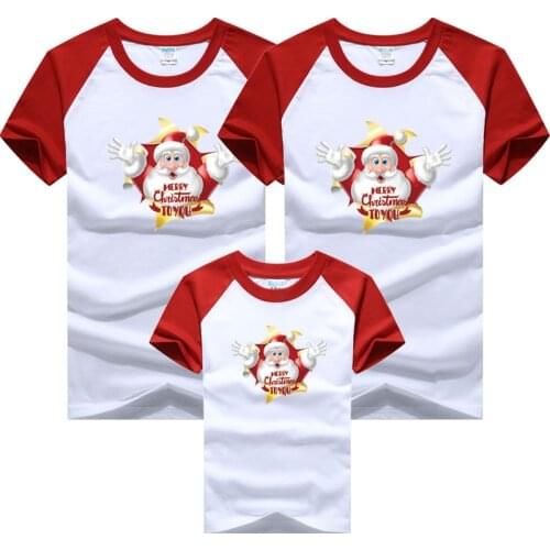 Christmas Mommy and Me Clothes 2020 Christmas Family Clothing Dad Mom Kids Baby Splicing T shirt Family Matching Clothes Outfit