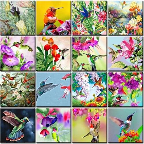Birds Animal Color Abstract Painting Diy Oil Digital Painting By Numbers Modern Wall Art Picture For Home Decoration Adult Kit