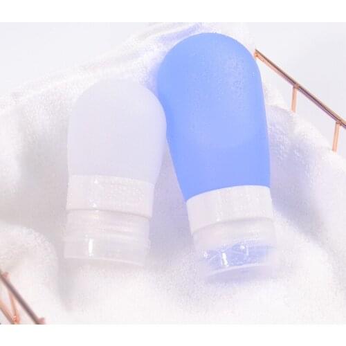 38/60/80ml Silicone Refillable Travel Bottle Essential Oil Shampoo Press Bottle Wash Gargle Cosmetics Hose Silica Gel Bottle