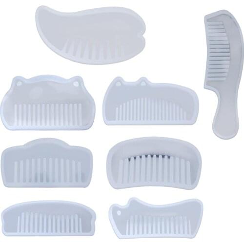 Silicone Comb Mold 3D Transparent Safe Epoxy Resin Mold for Jewelry Making Tool DIY Casting Mould for DIY Jewelry Craft Supplies