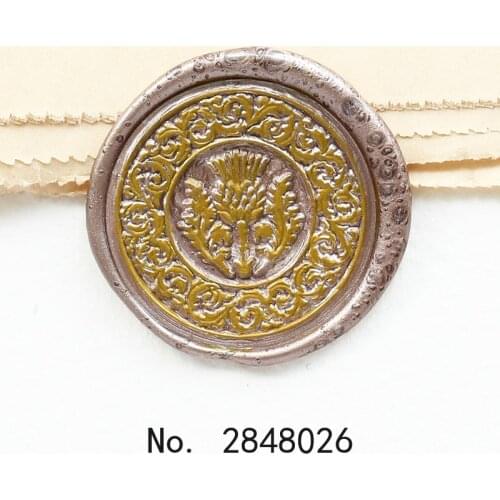 Scotch Thistle Wax seal stamp,Party Wax Seal Stamp Kit invitation seal,gift envelope packing seal,Plant stamp