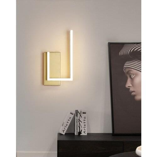 Modern Wall Lamps For Living Room Bedroom Bedside Wall Light Gold Aluminum Indoor Lighting Decor Nordic Led Lights lampara pared