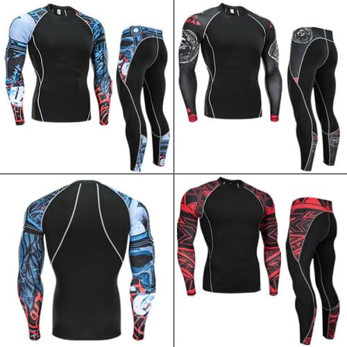 Winter Thermal Underwear Mens Suit Compression Tights Warm Base Set Sport Thermal Underwear S M L XL XXL 3XL 4XL Plus size