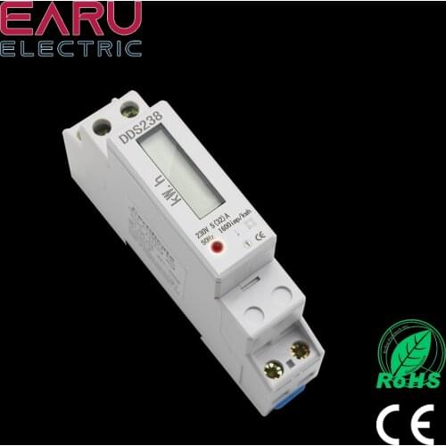 Smart Home DDS238-1 LCD 5(32)A 230VAC 50Hz Single Phase Pole DIN-Rail Kilowatt Hour kwh Meter Energy Meter Brand New Power Meter