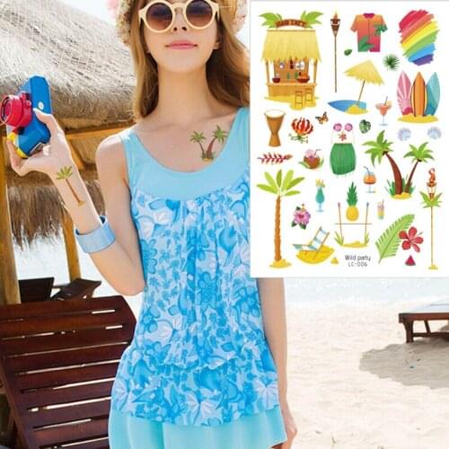 Temporary wrist tattoos waterproof temporary tattoos for girls ocean tattoo and body art sticker whale tattoo summer beach style