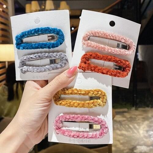 2020 New Children Cute Nylon Rectangle Hollow Ornament Hair Clips Girls Lovely Colorful Barrettes Hairpins Kids Hair Accessories