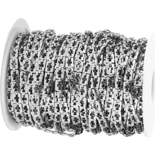 2Meters Cable Chain Silver Plated Flat Chains Link Bulk for DIY Necklace