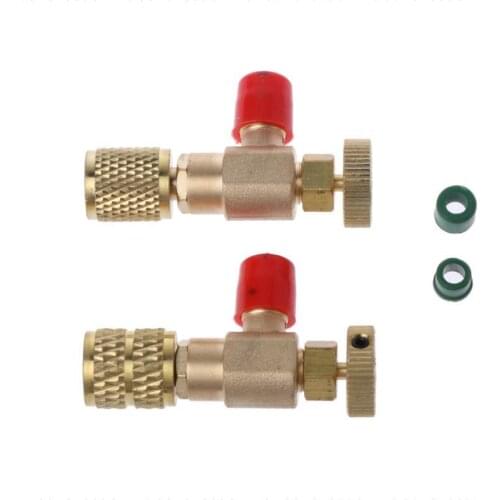 2Pcs Safety Valve R410A R22 Air Conditioning Quick Coupler Connector Adapters