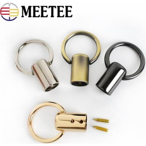 4/10pcs 12X46mm O Ring Handbag Handle Cap Connector Hanger Hook Metal Bag Strap Stopper Cord Buckle DIY Hardware Accessories
