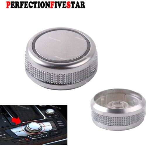 4G0919069 For Audi A6 Allroad Quattro C7 A7 2012+ Chrome MMI Multi Media Rotary Knob Main Menu Panel Switch Cover Cap