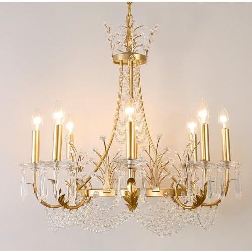 American Nordic chandelier living room restaurant duplex fashion bedroom personality creative energy-saving crystal lamps