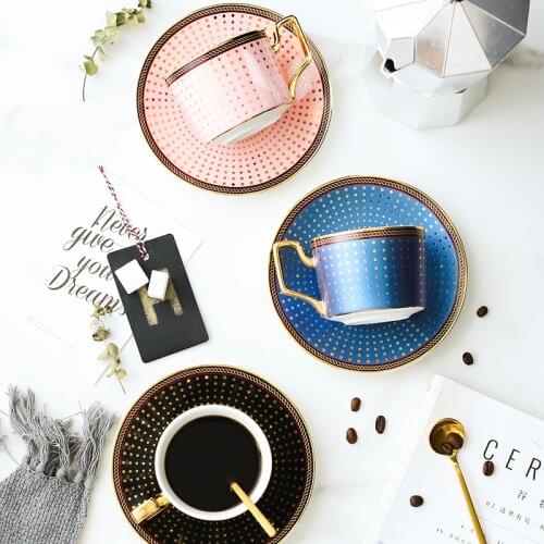 English Vintage Coffee Cup Ceramic Afternoon Tea Set Outside Coffee Cup Luxury Designer Koffie Kopjes Home Drinkware EI50BD