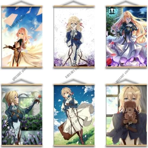 Anime Posters and Prints Manga Violet Evergarden Canvas Painting Wall Art Home Decoration Pictures for Living Kids Room Decor