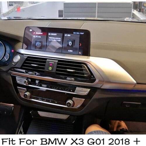 Lapetus ABS Center Control Instrument Decoration Strip Frame Cover Accessories Interior Trim Fit For BMW X3 G01 2018 - 2021