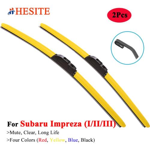 HESITE Colorful Wiper Blades For Subaru Impreza WRX STI GC8 GT GD GC GH GDA GDB GRB Hatchback Accessories 2002 2006 2007 2008