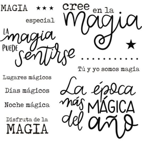 Spanish 65 stamp Clear Stamp for Scrapbooking Transparent Silicone Rubber DIY Photo Album Decor B20