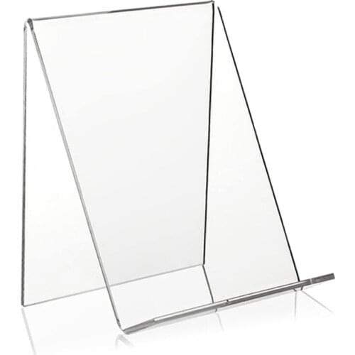 Kili Acrylic Book Stand with Ledge,Transparent Acrylic Display Easel, Clear Tablet Holder for Books,Notebooks,Artworks