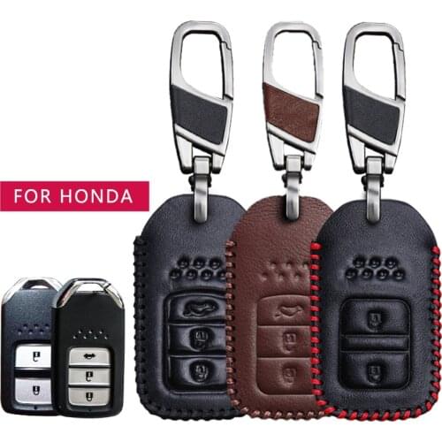 Leather Car Key Case Fob Cover For Honda 2020 Accord Sport 2018 2019 CRV Hrv Fit Forza SH 300 125 Civic 4D Jade Pilot Odyssey