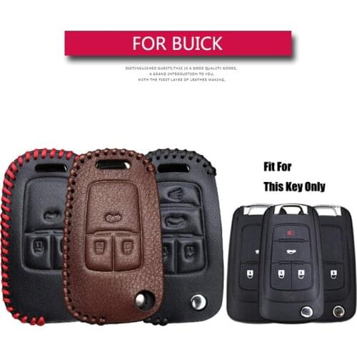 Car Accessories Leather Flip Car Key Case Cover For Buick Excelle XT Regal GS Encore Lacrosse Verano Car Key Parts Skin Shell