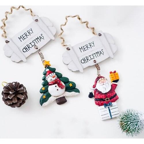 Creative Painted Pendants Sign Christmas Tree Hanging Ornament for Home Festival New Year Birthday Xmas Present for Children
