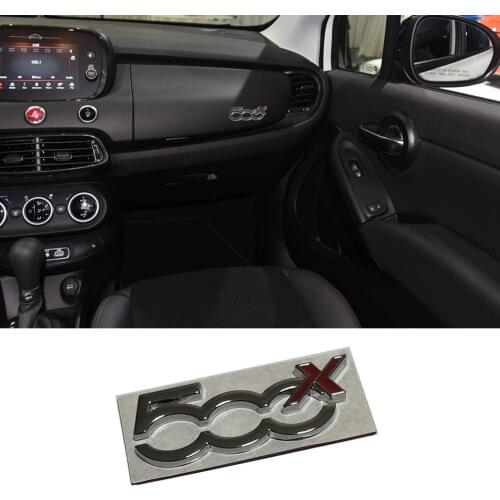 3D Metal 500X Emblem Sticker Car Styling Accessories For Fiat 500 500l Body Side Fender Rear Trunk Badge Logo Letters Labeling