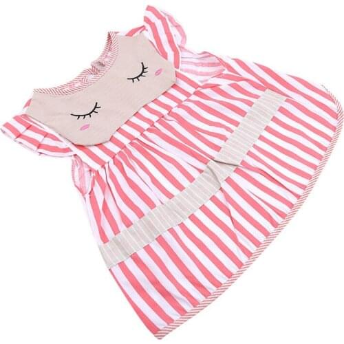 Fashion Baby Bibs Baby Girl Feeding Clothes Kindergarden Eating Clothes Striped Girls Princess Dress Sleeveless Princess Skirt