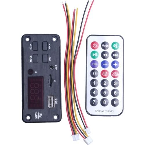 MP3 WMA Decoder Board Wireless Bluetooth Audio Module Support USB TF AUX FM Audio Radio Module For Car accessories