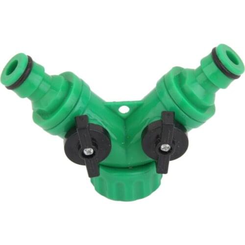 New 9.5 cm Garden 2-Way Adapter Y Tap Connector Fitting Switch for Irrigation Hose Pipe Garden Agriculture Self Watering System