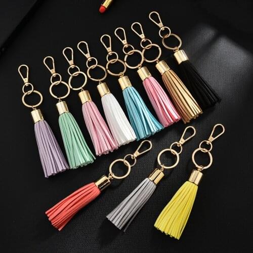 New Korean Velvet Tassel Keychain Long Tassel Keychain Car Bag Hanging Gift K2275