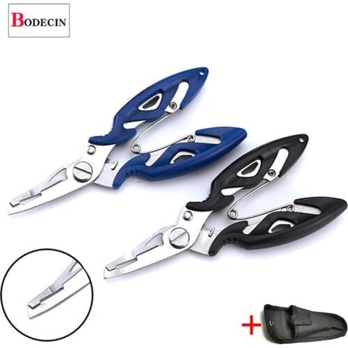 Scissor Tackle Fish Tools Lure Cutter Hook Remover Tongs Carp Fishing Plier Multifunctional Braid Line Cutting Stainless Steel
