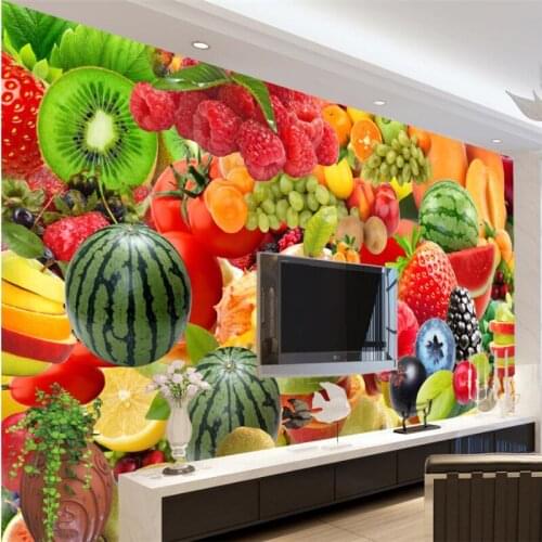 Beibehang Wallpaper custom any size living room bedroom sofa TV wallpaper mural fruit tooling background strawberry Wallpaper