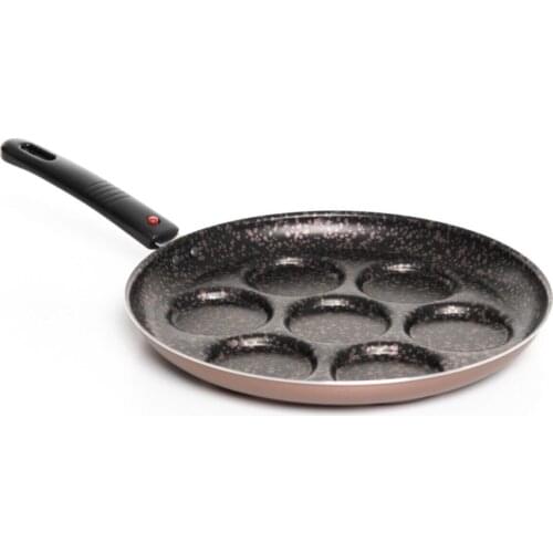 Granite Effect Pancake - Mucver Pan 28 Cm 7 Section Non-stick Coated Inner Surface Kitchen Utensils