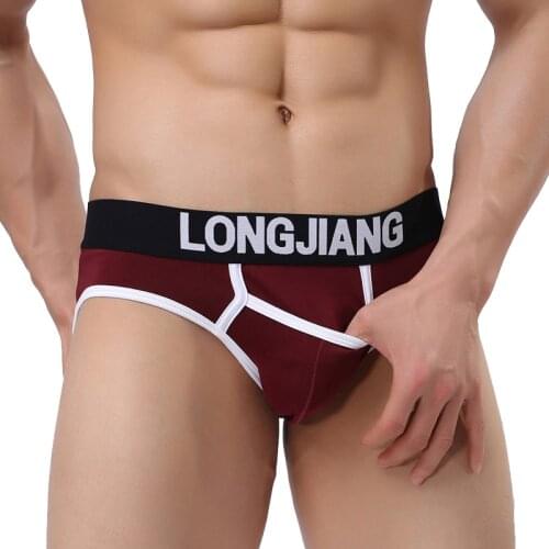 Brand Mens Underwear Men Sexy Low Waist Briefs Jockstrap Penis Pouch Cuecas Cotton Panties Thongs Gay Slip Homme Underpants