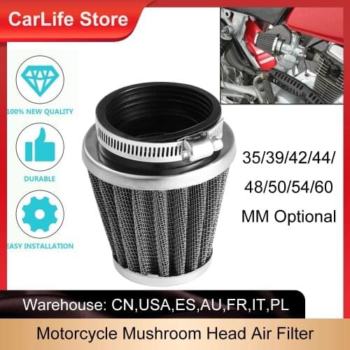 2020 Universal 35/39/42/44/48/50/52/54MM Motorcycle Mushroom Head Air Filter Clamp On Air Filter Cleaner Hot Selling
