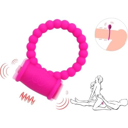 Vibrating Penis Rings Time Delay Ejaculation Adult Sex Toys for Men Erotic Products Built-in Batterys Male Toys Lock Ring