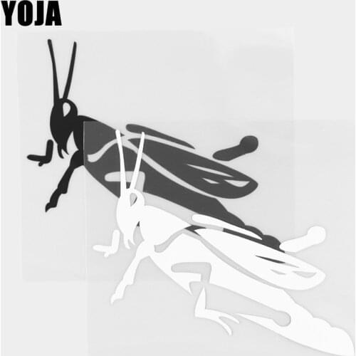 YOJA 12.5×10.6CM Vinyl Decal Cartoon Delicate Cricket Animals Pattern Car Stickers Black/Silver 19C-0477