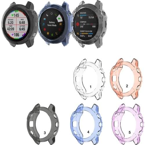 Protection Case for Garmin Fenix 5 5x 5s case TPU Soft Cover Screen Protector Shell for Garmin Fenix 6 6x 6s