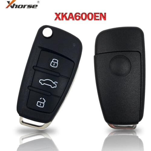 10pcs Xhorse 3 Buttons Wire Remotes Car Key for Audi A6L Q7 VVDI Key Tool MAX Programmer Universal Remote XKA600EN