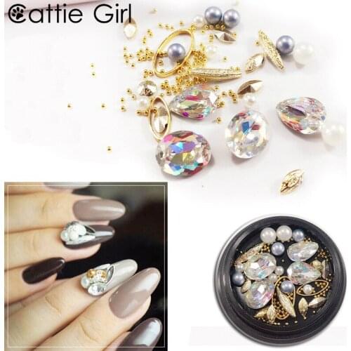 1box Nail Stone Japanese Nail Design Agate Rhinestones Decoration Tips Nail Art Crystal Holographic AB Chameleon Deco for UV Gel