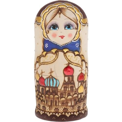 10 Pieces Handmade Matryoshka Matryoshka Matryoshka Castle Russian Dolls
