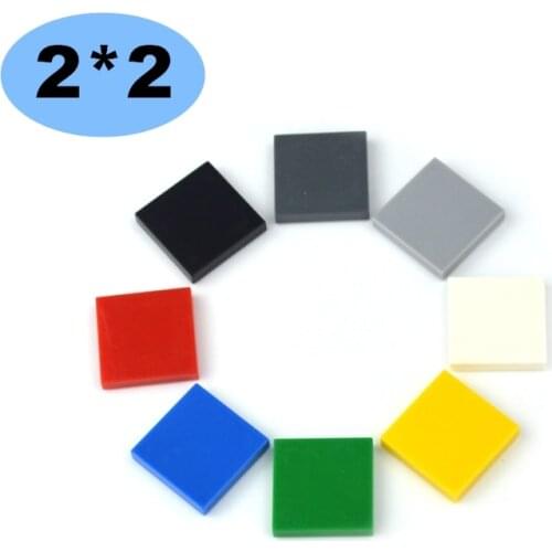 100pcs DIY Building Blocks Figure Bricks Smooth 2x2 Colorful Educational Creative Size Compatible all brand Toys for Children