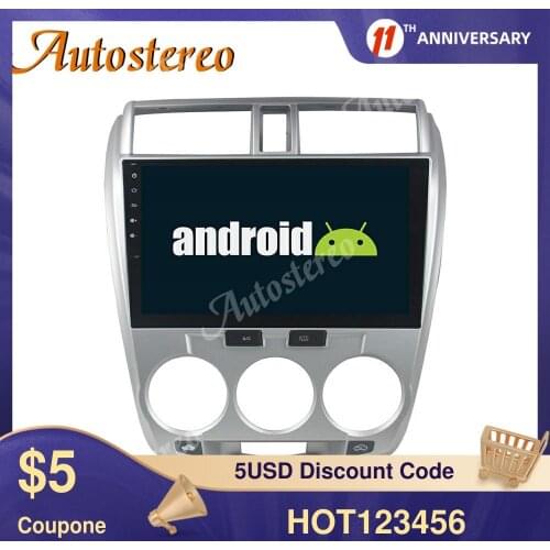 8 Core Android 9 Car No DVD Player GPS Navigation For Honda City 2008-2014 Multimedia Player Auto Radio Head Unit RHD Dashboard