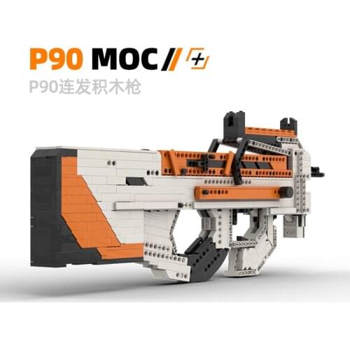 900+PCS MOC Game Creative Kids Toy Building Blocks P90 Building Block Gun Assembly Model DIY Bricks Set Childrens Toys Gifts