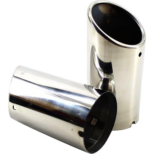 Car Stainless Steel Chrome Exhaust Headers Tip Pipe Tail Rear Muffler Pipe for A4 B8 Q5 2009-2012