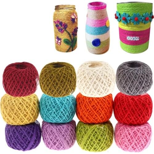 2mm 50m Colorful Thread Cord Handmade Crafts DIY Beige Twisted Cotton Macrame Cord Twine Rope String Home Textile Decoration