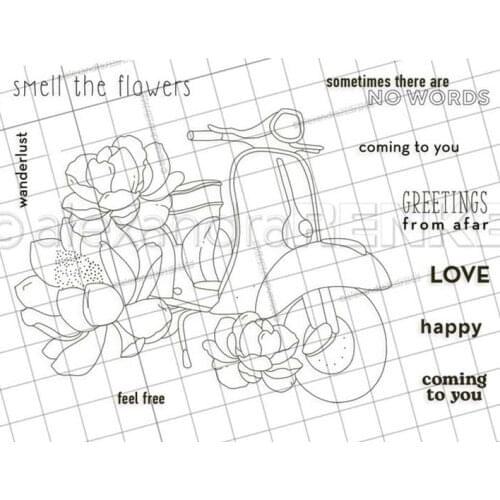 Flower stamp Clear Stamp for Scrapbooking Transparent Silicone Rubber DIY Photo Album Decor 0797