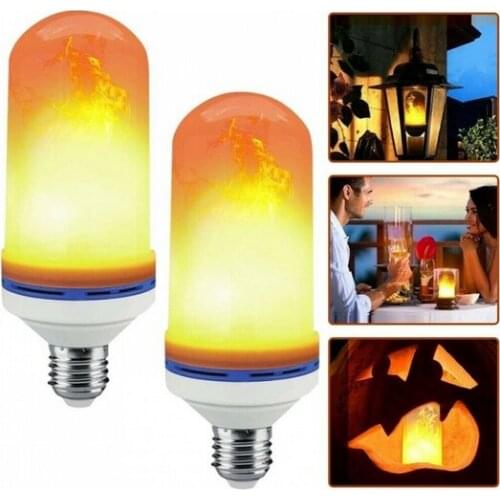 E26 E27 LED Flame Effect Fire Light Bulb SMD2835 Flickering Emulation 1&4 Modes LED Flame Lamp 1200K~1400K AC85V~265V